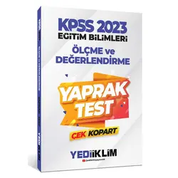 Yediiklim 2023 KPSS Eğitim Bilimleri Ölçme ve Değerlendirme Çek Kopart Yaprak Test