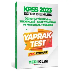 Yediiklim 2023 KPSS Eğitim Bilimleri Çek Kopart Yaprak
