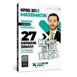 Yediiklim 2023 KPSS Atölye Serisi Matematik Tamamı Video Çözümlü 27 Deneme Sınavı
