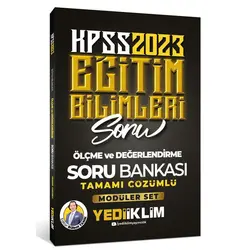 Yediiklim 2023 KPSS Eğitim Bilimleri Ölçme ve Değerlendirme Tamamı Çözümlü Soru Bankası