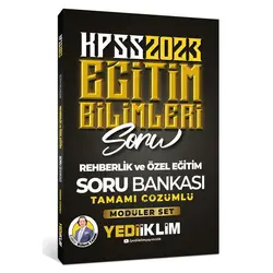 Yediiklim 2023 KPSS Eğitim Bilimleri Rehberlik ve Özel Eğitim Tamamı Çözümlü Soru Bankası