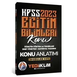 Yediiklim 2023 KPSS Eğitim Bilimleri ÖYT- Sınıf Yönetimi- Materyal Tasarımı Konu Anlatımı