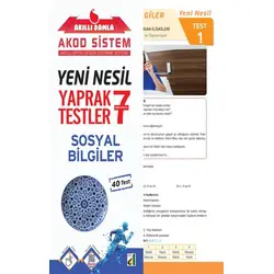 7. Sınıf Akıllı Damla Sosyal Bilgiler Yeni Nesil Yaprak Testler