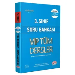Editör 3. Sınıf VIP Tüm Dersler Soru Bankası Mavi Kitap