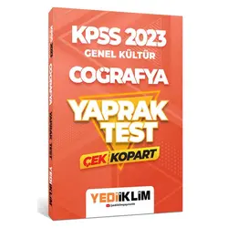 Yediiklim 2023 KPSS Genel Kültür Coğrafya Çek Kopart Yaprak Test