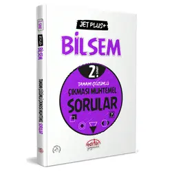 Editör 2.Sınıf BİLSEM Jet Plus Tamamı Çözümlü Çıkması Muhtemel Sorular