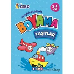 3-4 Yaş Zenginleştirilmiş Boyama - Taşıtlar - Kolektif - limonKIDS