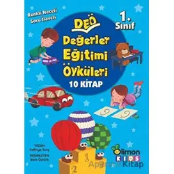 1. Sınıf DEÖ Değerler Eğitimi Öyküleri - (10 Kitap Takım) - Fethiye Tunç - limonKIDS