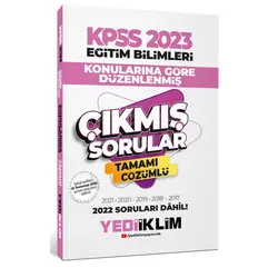 Yediiklim 2023 KPSS Eğitim Bilimleri Konularına Göre Tamamı Çözümlü Çıkmış Sorular