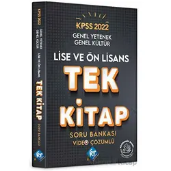 KR Akademi 2022 KPSS Lise Ön Lisans Genel Yetenek Genel Kültür Tek Kitap Soru Bankası Çözümlü