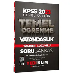 Yediiklim 2023 KPSS Genel Kültür Temel Öğrenme Vatandaşlık Tamamı Çözümlü Soru Bankası