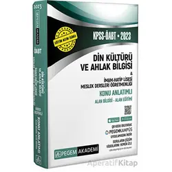 2023 KPSS ÖABT Din Kültürü ve Ahlak Bilgisi - İmam Hatip Lisesi Meslek Lisesi Konu Anlatımlı