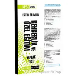 2023 KPSS Eğitim Bilimleri Rehberlik ve Özel Eğitim Yaprak Test