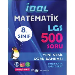 İdol 8. Sınıf LGS Yüksek Performans Matematik 500 Soru Bankası