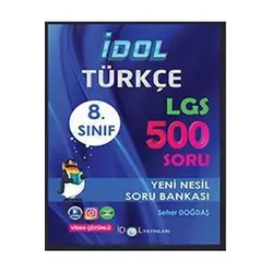 İdol 8. Sınıf LGS Yüksek Performans Türkçe 500 Soru Bankası
