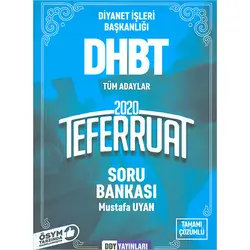 2020 DHBT Teferruat Serisi Tüm Adaylar İçin Çözümlü Soru Bankası DDY Yayınları