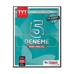 Sınav TYT Konu Analizli 5 Deneme