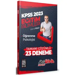 Hocawebde 2023 KPSS Eğitim Bilimleri Öğrenme Psikolojisi Tamamı Çözümlü 23 Deneme Sınavı