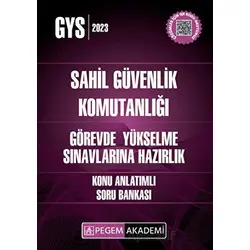 2023 GYS Sahil Güvenlik Komutanlığı Görevde Yükselme Konu Anlatımlı Soru Bankası
