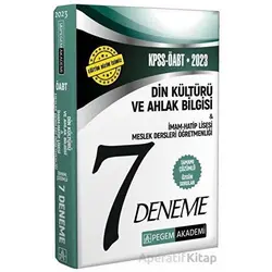 2023 ÖABT Din Kültürü ve Ahlak Bilgisi Öğretmenliği 7 Deneme Çözümlü Pegem Akademi Yayınları