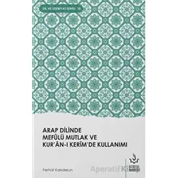 Arap Dilinde Mefulü Mutlak ve Kuran-ı Kerimde Kullanımı