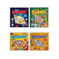 Yükselen Zeka 3-6 Yaş Stickerlı Çıkartmalı Sudoku Seti (4 Kitap Set)