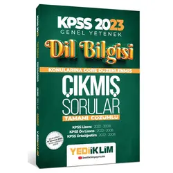 Yediiklim 2023 KPSS Dil Bilgisi Konularına Göre Tamamı Çözümlü Çıkmış Sorular
