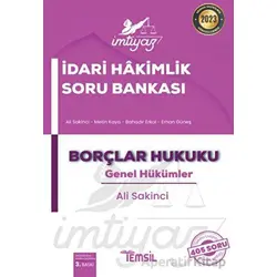 İmtiyaz İdari Hakimlik Soru Bankası Borçlar Hukuku Genel Hükümler - Ali Sakinci - Temsil Kitap