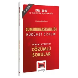 Yargı 2023 KPSS ve Tüm Kurum Sınavları İçin Cumhurbaşkanlığı Hükümet Sistemi Çözümlü Sorular