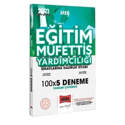 Yargı 2023 MEB Eğitim Müfettiş Yardımcılığı Sınavlarına Hazırlık Tamamı Çözümlü 100x5 Deneme