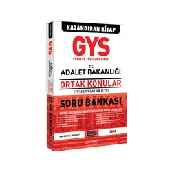 Yargı 2023 Adalet Bakanlığı GYS Tüm Unvanlar İçin Ortak Konular Soru Bankası