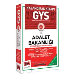Yargı 2023 Adalet Bakanlığı GYS Şef (Bilgi İşlem) Kadrosu İçin Ders Notları Sorular ve Cevaplar
