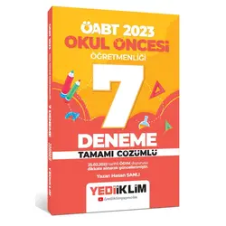 Yediiklim 2023 ÖABT Okul Öncesi Öğretmenliği Tamamı Çözümlü 7 Deneme