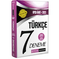 Pegem 2023 ÖABT Türkçe Öğretmenliği 7 Deneme Çözümlü Pegem Akademi Yayınları