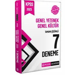 Pegem 2023 KPSS Genel Yetenek Genel Kültür 7 Deneme Çözümlü Pegem Akademi Yayınları