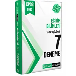 Pegem 2023 KPSS Eğitim Bilimleri 7 Deneme Çözümlü Pegem Akademi Yayınları