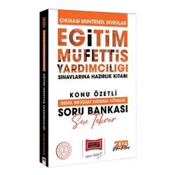 Yargı 2023 Eğitim Müfettiş Yardımcılığı Hazırlık Sorular Genel Mevzuat Kısmına Yönelik Soru Bankası