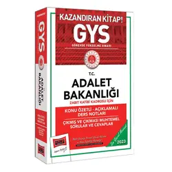 Yargı 2023 Adalet Bakanlığı Zabıt Katibi Kadrosu İçin Ders Notları Çıkmış ve Sorular ve Cevaplar