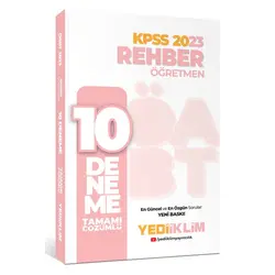Yediiklim 2023 ÖABT Rehber Öğretmen Tamamı Çözümlü 10 Deneme
