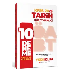 Yediiklim 2023 ÖABT Tarih Öğretmenliği Tamamı Çözümlü 10 Deneme