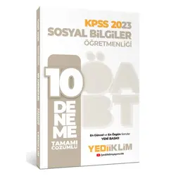 Yediiklim 2023 ÖABT Sosyal Bilgiler Öğretmenliği Tamamı Çözümlü 10 Deneme