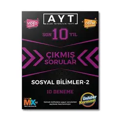 Ünlüler Karması AYT Sosyal Bilimler-2 Çıkmış Sorular Tıpkı Basım 10 Deneme