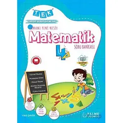 Tek 4.Sınıf Tamamı Yeni Nesil Matematik Soru Bankası - Vahit Şahin - Palme Yayıncılık