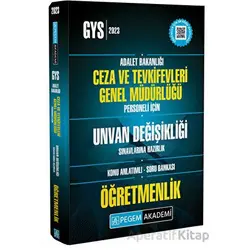 2023 Adalet Bakanlığı Ceza ve Tevkifevleri Genel Müdürlüğü Unvan Değişikliği Sınavlarına Hazırlık Öğ