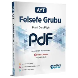Eğitim Vadisi AYT Felsefe Grubu PDF Planlı Ders Föyü Video Çözümlü