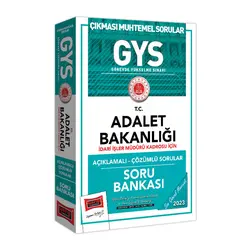 Yargı 2023 Adalet Bakanlığı GYS İdari İşler Müdürü Kadrosu İçin Açıklamalı Çözümlü Soru Bankası