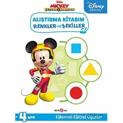 Disney Eğitsel Mickey ve Çılgın Yarışçılar Alıştırma Kitabım Renkler ve Şekiller