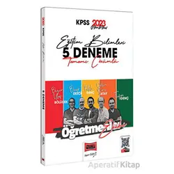 Yargı 2023 KPSS Eğitim Bilimleri Öğretmenler Ekibi Tamamı Çözümlü 5 Fasikül Deneme