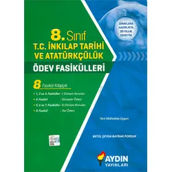 8.Sınıf LGS T.C.İnkılap Tarihi ve Atatürkçülük Ödev Fasikülleri Aydın Yayınları