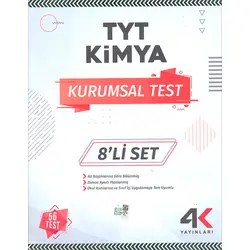TYT Kimya Kurumsal Test 8li Set 4K Yayınları